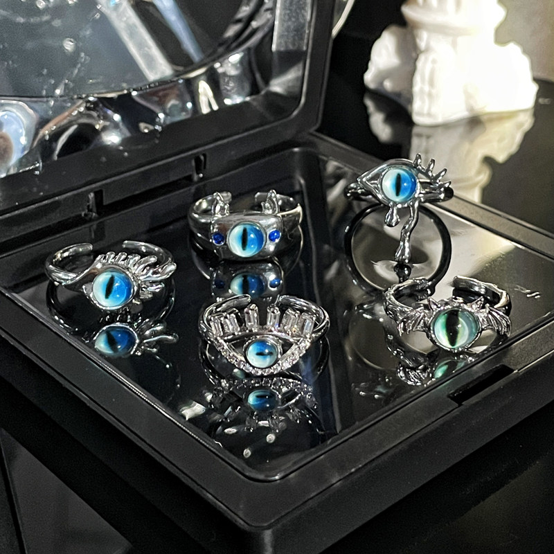 恶魔之眼开口戒指女猫瞳小众轻奢高级感个性冷淡风食指戒独特指环,饰品/流行首饰/时尚饰品新,戒指/指环,淘宝优惠券,粉丝福利购,淘宝优惠卷