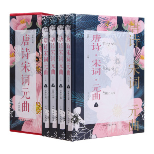 书籍古诗词大书籍书鉴赏赏析诗词大会书籍套诗集古诗唐诗宋诗300首辞典中小学生注音版 曲正版 解儿童 4册唐诗宋词元 HY精装