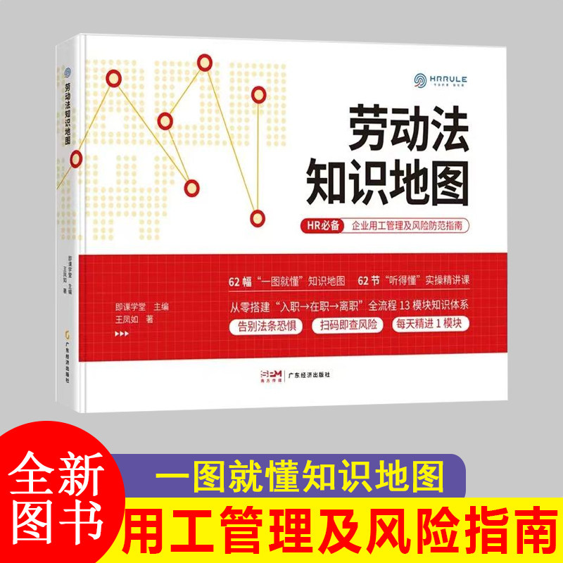劳动法知识地图 人力资源HR必备查阅手册 劳动法合规 用工风险 思维导图 劳动争议 入职 离职 企业管理 62张思维导图搭配62个视频