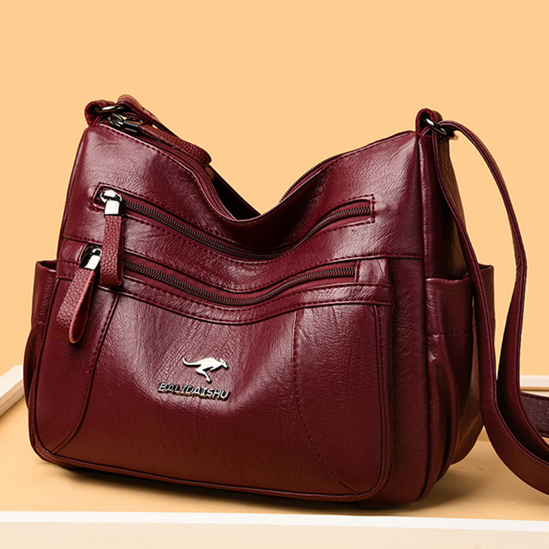 真皮牛皮单肩斜挎包百搭欧美女包