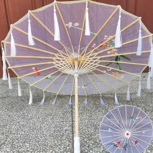 透明流苏伞古风汉服踏浪舞蹈伞道具女童跳舞儿童走秀演出装饰拍伞