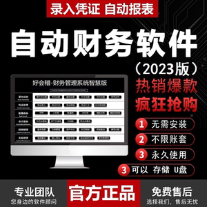 小企业会计财务软件自动生成报表格系统 公司excel做记代账流水账
