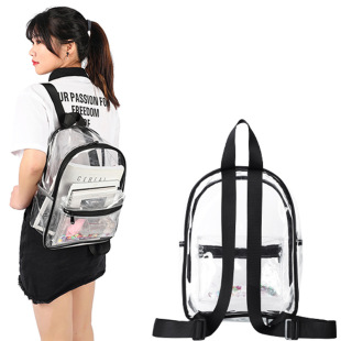Sheer Backpack可视透明双肩包学生背包多功能户外野餐防水妈咪包