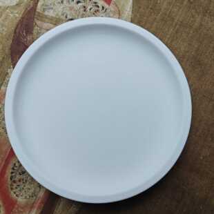 纯白双面瓷砚研磨色棒德化瓷质两面皆可磨磨面有螺纹更耐用