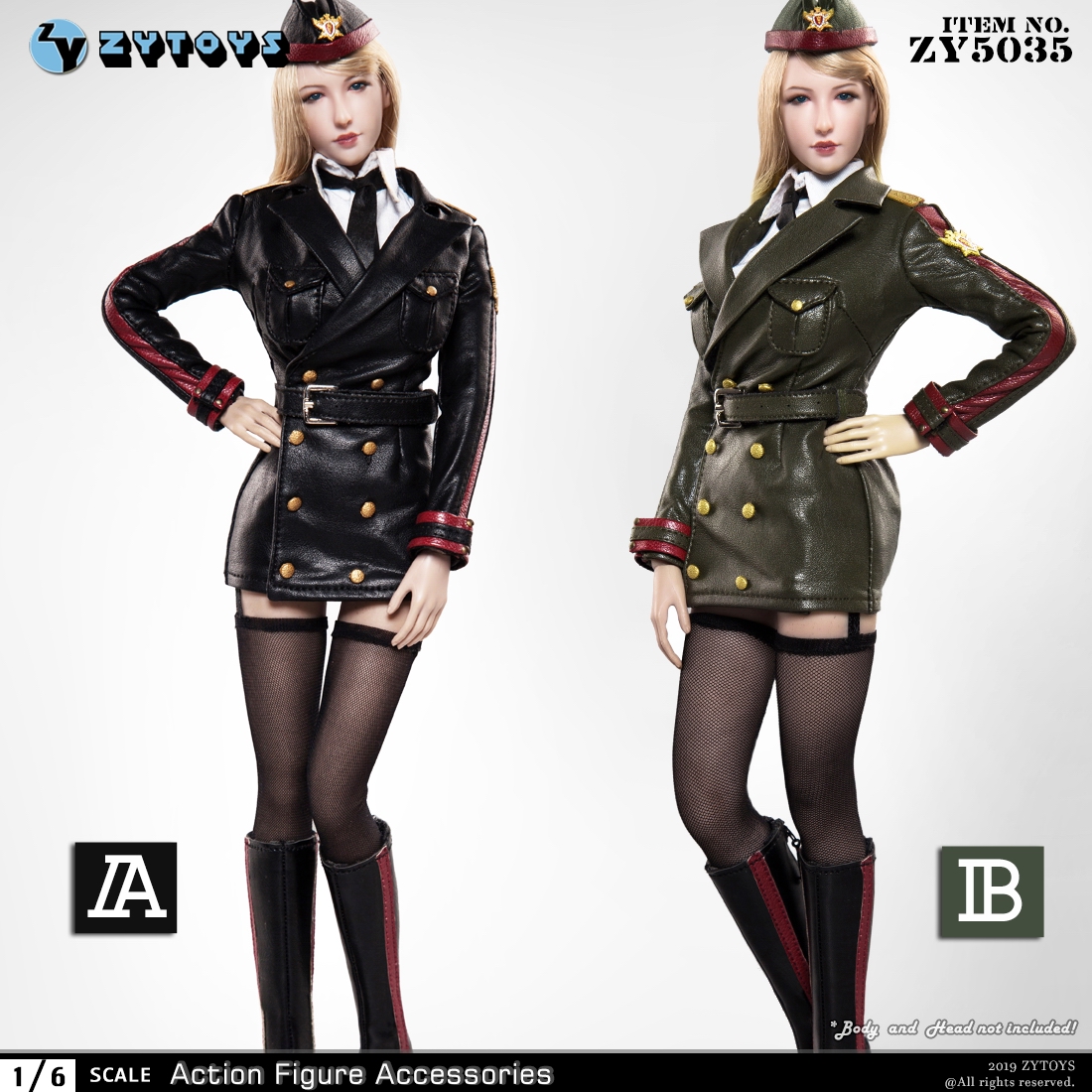 ZYTOYS女制服1/6皮衣手办模型BJD