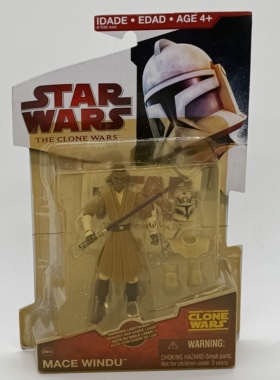 正版现货 3.75寸星球大战 CW06梅斯温杜Windu 可动人偶模型 收藏