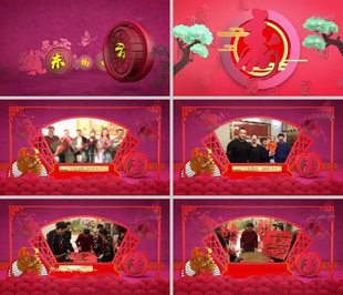 会声会影寿辰生日片头模版中年祝寿庆典视频花絮开场