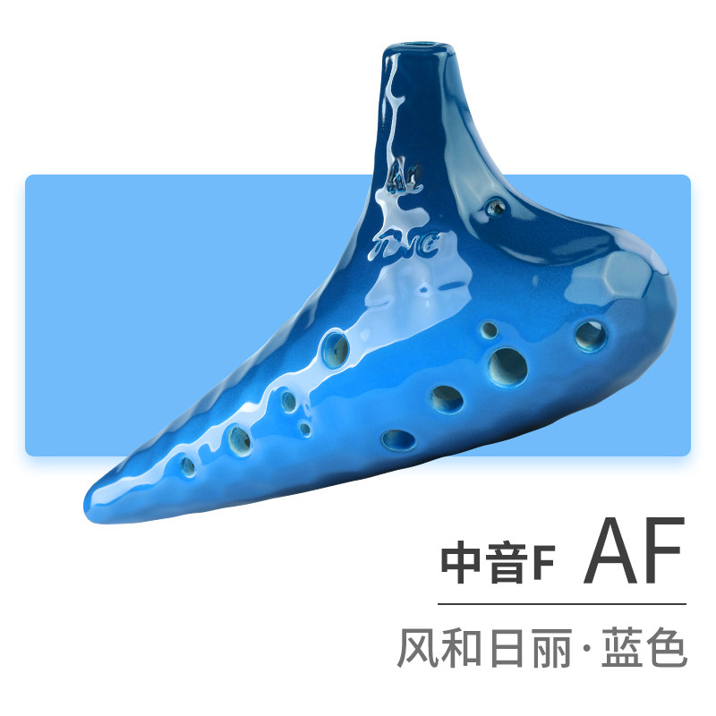 TN12孔中音F调海波浪专业演奏级十二孔AF陶笛