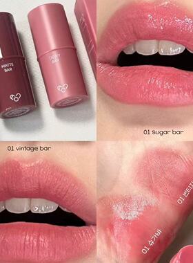 韩国AOU唇颊两用棒腮红唇釉唇膏口红滋润保湿水光哑光色