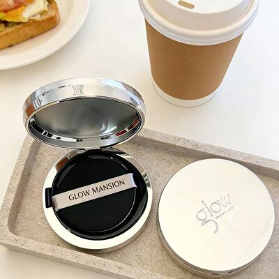 现货保税 GLOW MANSION  玻璃水光气垫柔雾遮瑕持久不脱妆控油