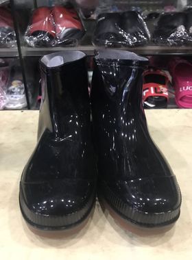 男黑色短雨靴MEN'S RAIN BOOTS，5双包邮