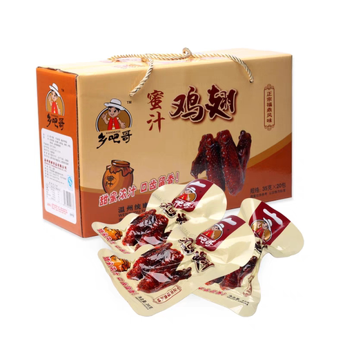 乡吧哥蜜汁鸡翅乡巴哥蜜汁棒棒腿福鼎蜜汁鸡翅700g礼盒零食包邮 - 封面
