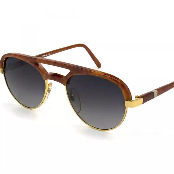 美国代购Sunglasses 古着收藏80年代装饰艺术风格半框太阳眼镜