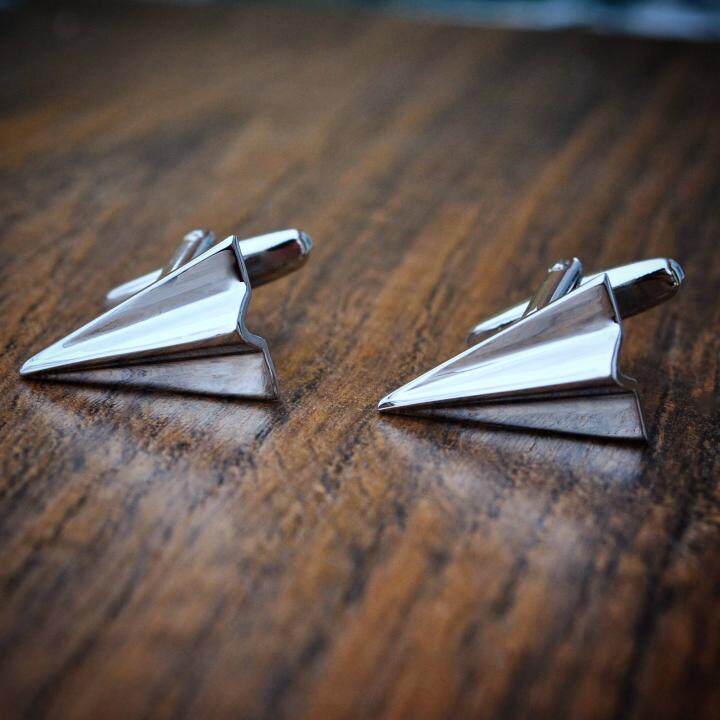 英国代购Cufflinks◇手作复古精致飞机周年纪念礼物男士镀银袖扣