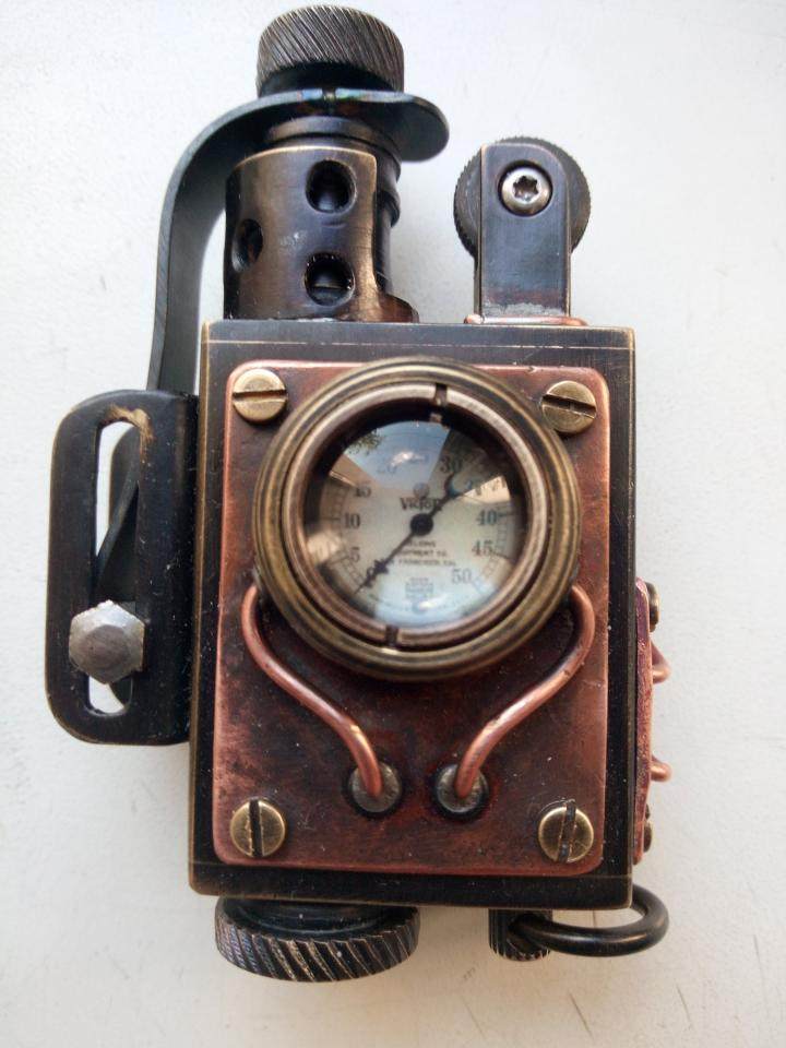 Lighter㊣俄罗斯代购 手作迷人复古蒸汽朋克个性铜制加液体打火机