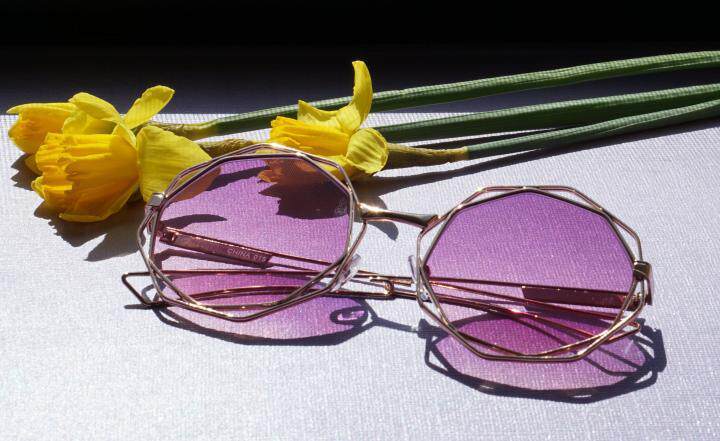 美国代购Sunglass㊣ 手作精致双线框糖果色镜片防紫外线太阳眼镜