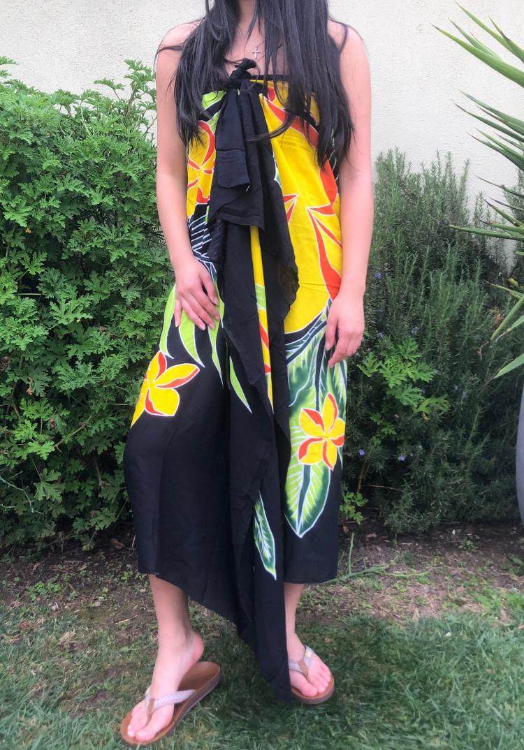 Sarong㊣美国代购 手作夏威夷风格印花纱笼游泳海滩沙漠裹裙披纱