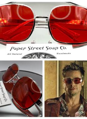 复古风红色大框太阳眼镜墨镜