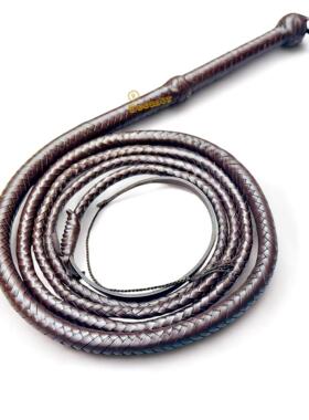 英国代购 Crackling▽手作印第安风格优质马鞭12股真皮牛鞭重型鞭