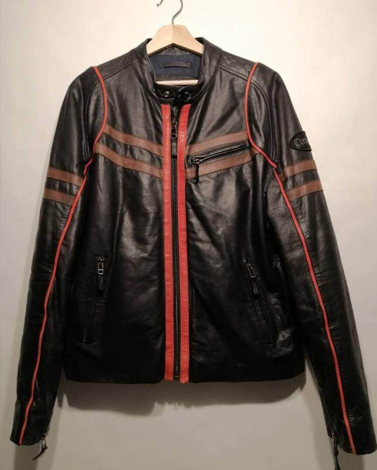 西班牙代购Racer◇古着复古经典黑色牛皮男士机车摩托车夹克皮衣