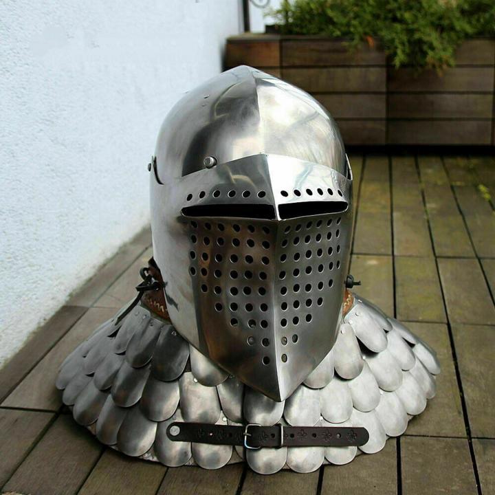 印度代购knight㊣ 手作哥特朋克中世纪风格角色扮演装饰骑士头盔
