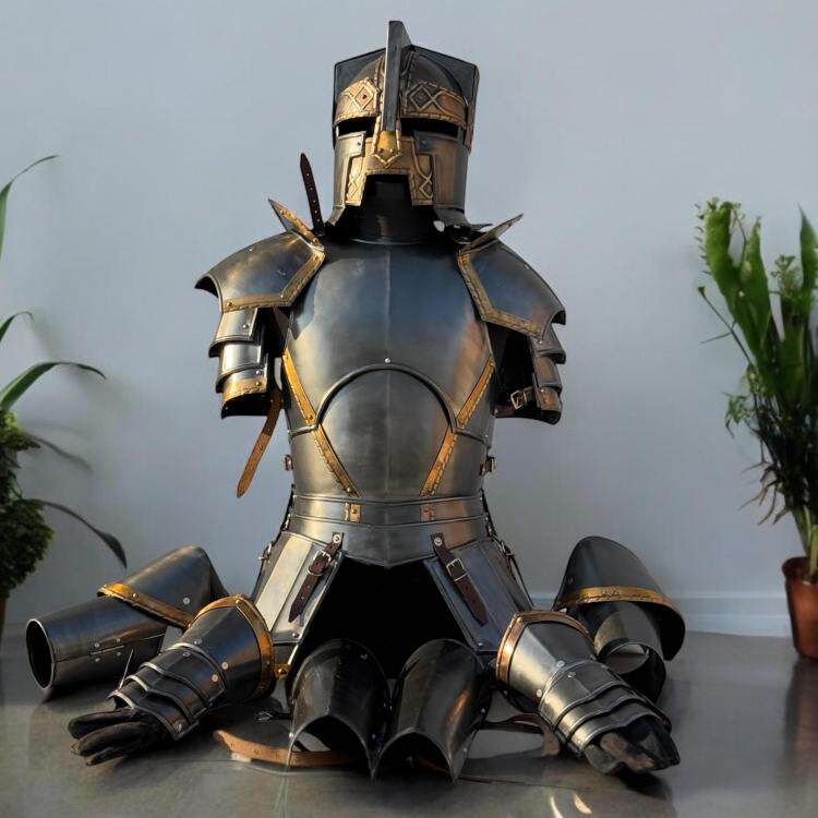 英国代购Knight ▼手作中世纪骑士COSPLAY莫里亚矮人全身盔甲套装