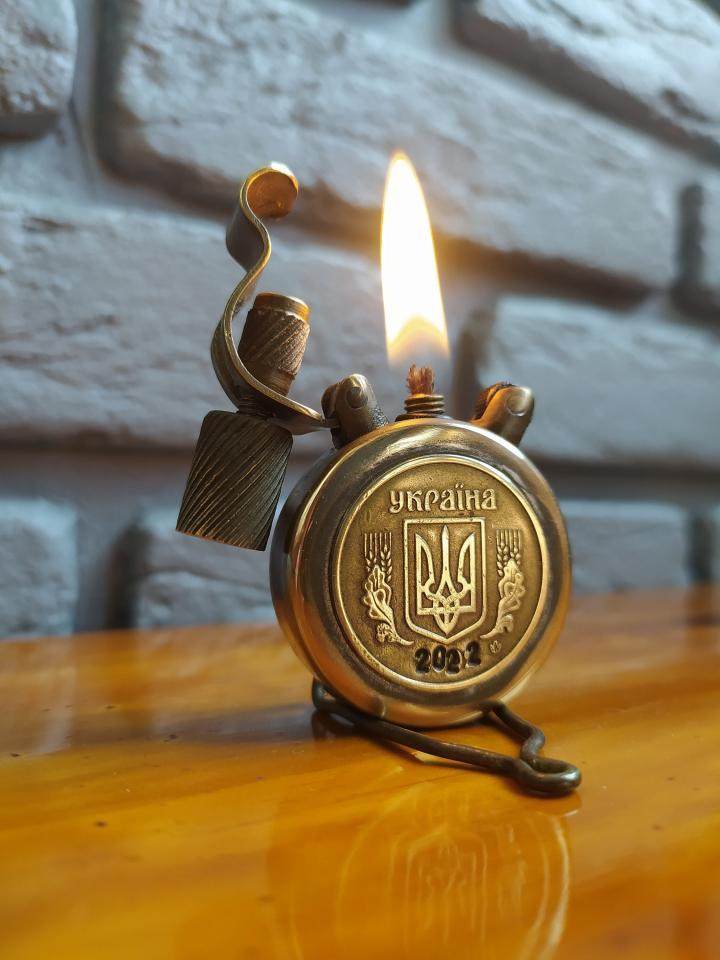 乌克兰代购Lighter㊣ 手作蒸汽朋克壕沟艺术黄铜老式汽油打火机