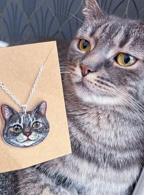 个性定制项链手绘可爱宠物猫狗