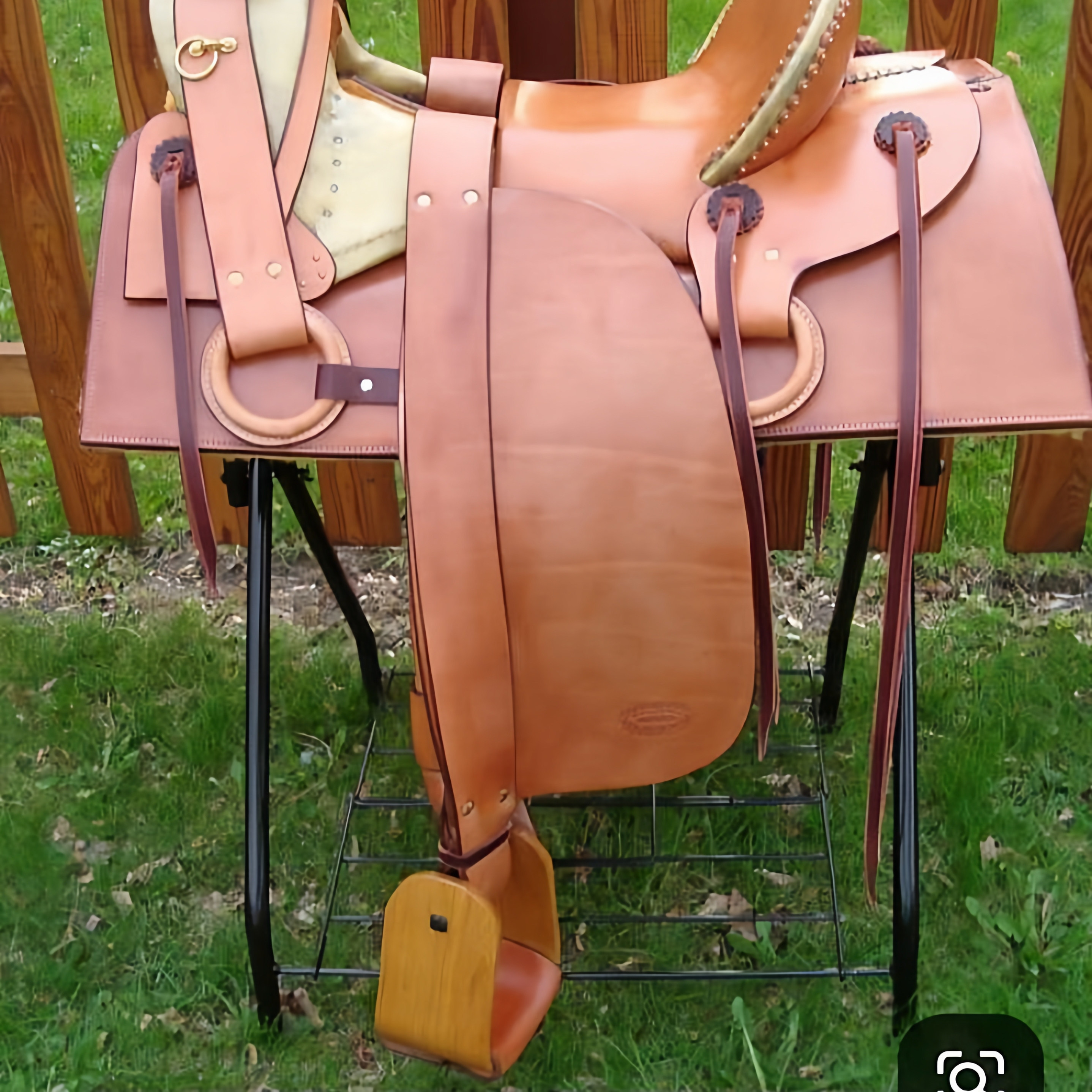海外代购Saddle◎手作定制海螺纹栗色皮革马笼头胸甲西部套索马鞍