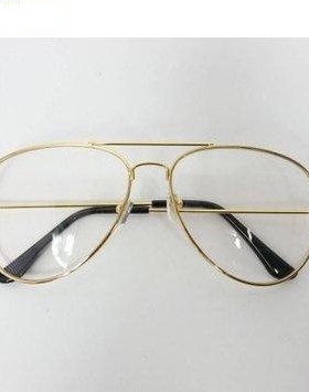 classic㊣美国代购金色透明框架