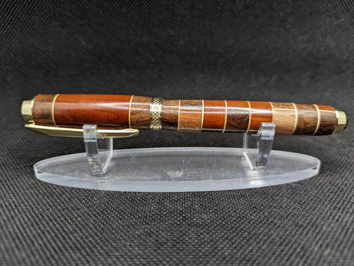 Brick㊣美国代购 手作迷人仿古砖块图案特色礼物木制钢笔