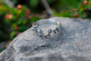 挪威代购 Nature◇手作优雅精灵小公主美人鱼海洋礁纯银皇冠戒指