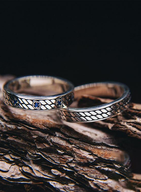 乌克兰代购Wedding㊣ 手作华丽精美闪亮蓝色宝石镶嵌纯银戒指套装