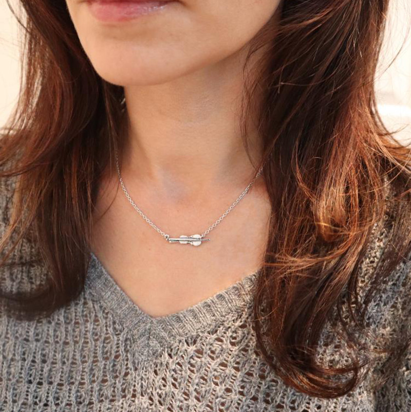 美国代购Cello◇手作复古迷你小巧大提琴演奏家乐器音乐家项链