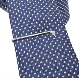 美国代购Simplicity▽手作男士礼品纯银氧化饰面高尔夫球杆领带夹