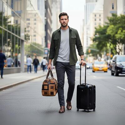 小马皮革行李袋豪华旅行周末包