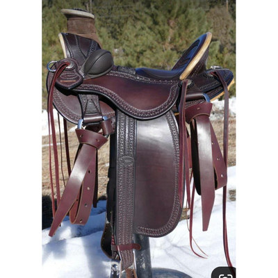 真皮雕刻加厚热座西部套索马鞍