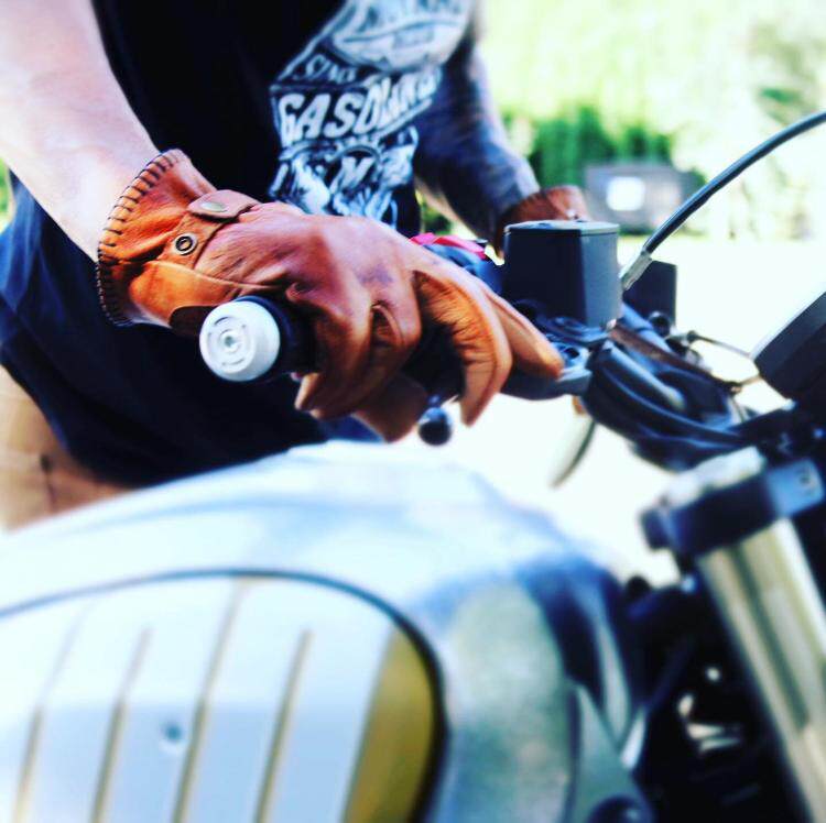 西班牙代购Racer◇手作复古棕色皮革真皮牛皮机车摩托车男士手套