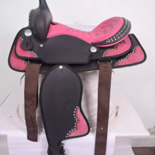 海外代购Saddle◎手作定制镶嵌彩色水晶装饰配马笼头和马胸领马鞍