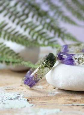 女士白色安妮女王蕾丝花朵戒指