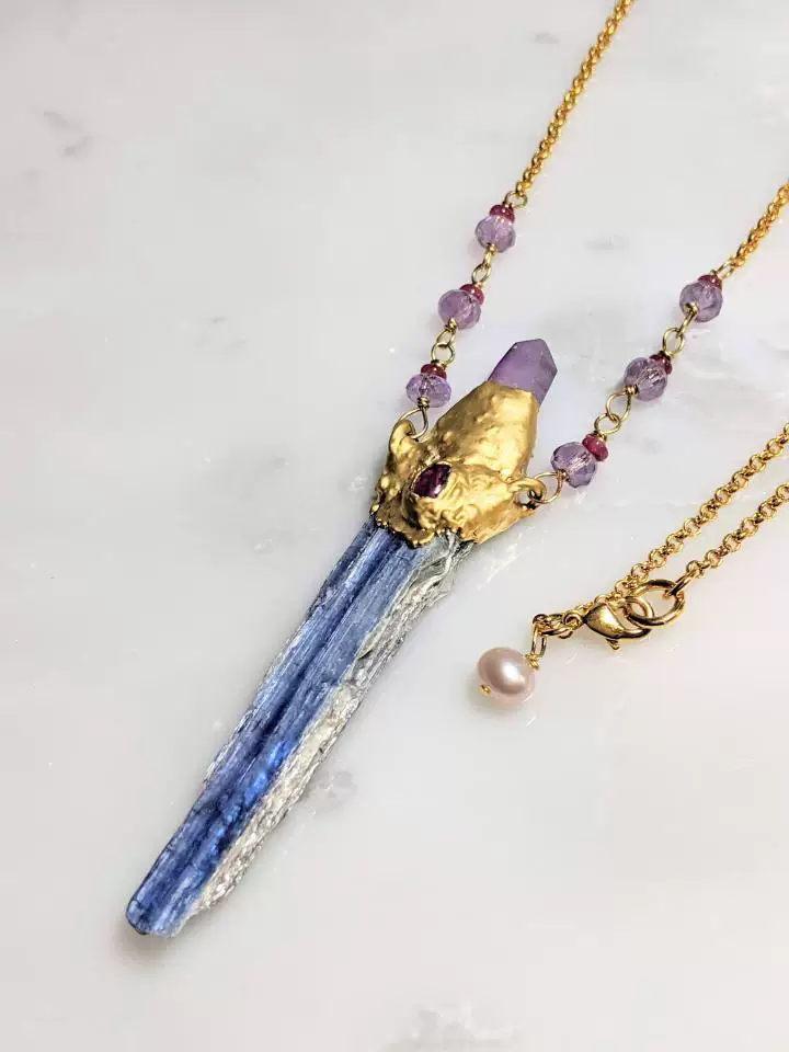 Синея pendant с аметистом, ожерелье, DIY, градиент