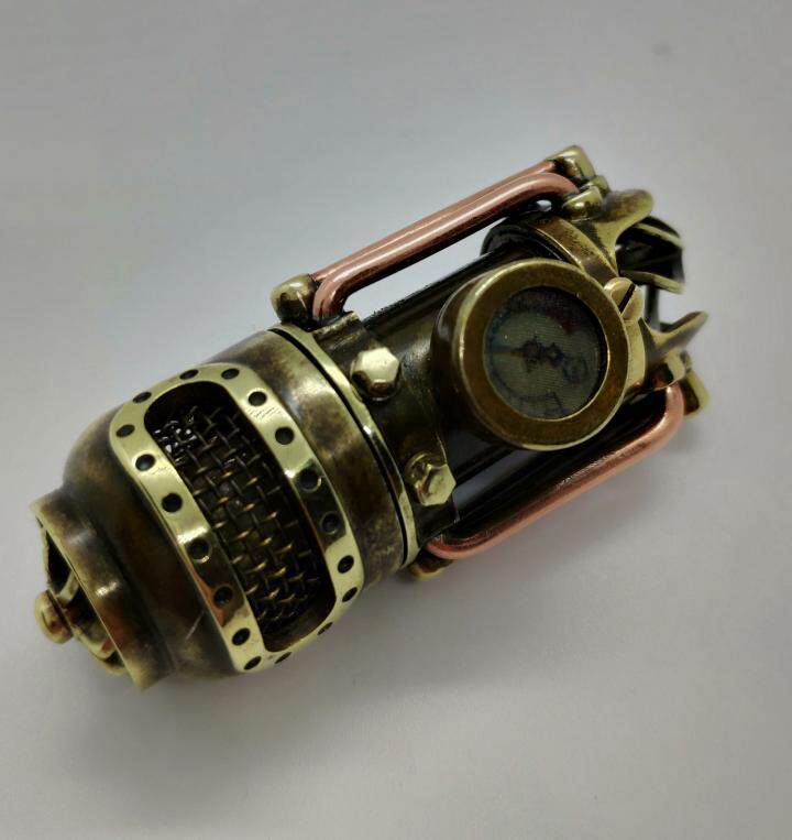 俄罗斯代购Flash◇手作蒸汽朋克涡轮机USB闪存驱动器黄铜发光U盘