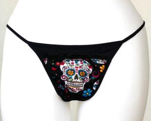 美国代购Sugar㊣  手作特别创意花卉骷髅头骨性感蕾丝花边比基尼