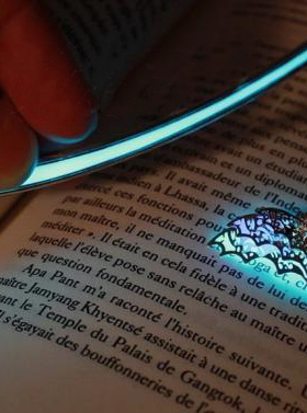 加拿大代购Glow◇手作复古银色3D飞翔蝙蝠翅膀蓝紫色发光夜光书签