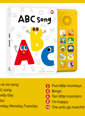 SSS英语启蒙儿歌米象ABCsong发声书宝宝英文磨耳朵早教神器1-6岁