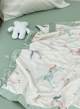 60支tencel天丝夏凉卡通儿童被可水洗天然新疆棉花被宝宝夏季被子