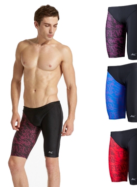 FEW飘牌鸳鸯腿双色男士速干专业成人五分比赛游泳裤M2184