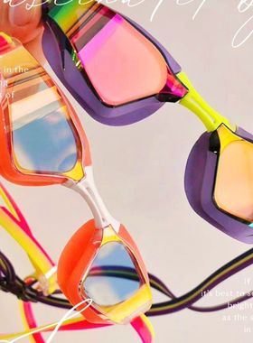 SWANS新款泳镜女高清防水防雾专业游泳训练成人男不勒眼游泳镜