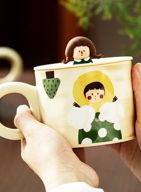 女生陶瓷马克杯带盖结婚伴手礼盒送闺蜜礼物情侣杯办公室喝水杯子