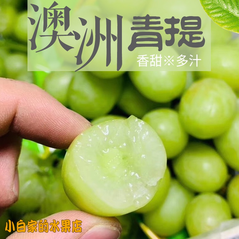 澳洲秋天酥 甜地球 秋天脆无籽autumn crisp 脆甜无酸青提 4斤